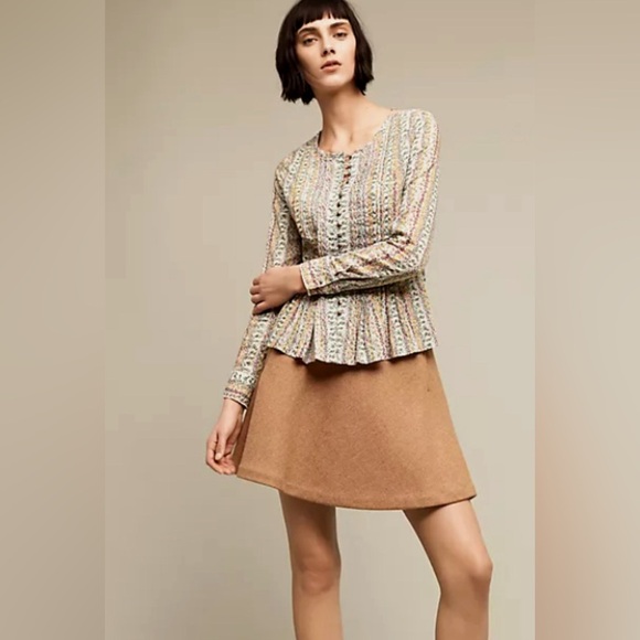 Maeve by Anthropologie Gelise Ditsy Floral Pleat Button Blouse - Size M - Picture 2 of 7